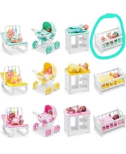 Zuru Mini Brands My Mini Baby Green Baby Cradle With Medium Baby 