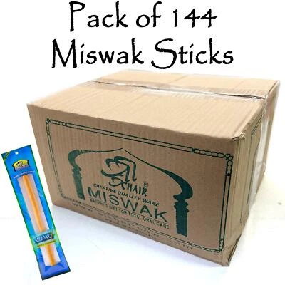 Al Khair Miswak Miswaak Siwak 8"Peelu Siwaak Fresh Natural Toothbrush Box of 144
