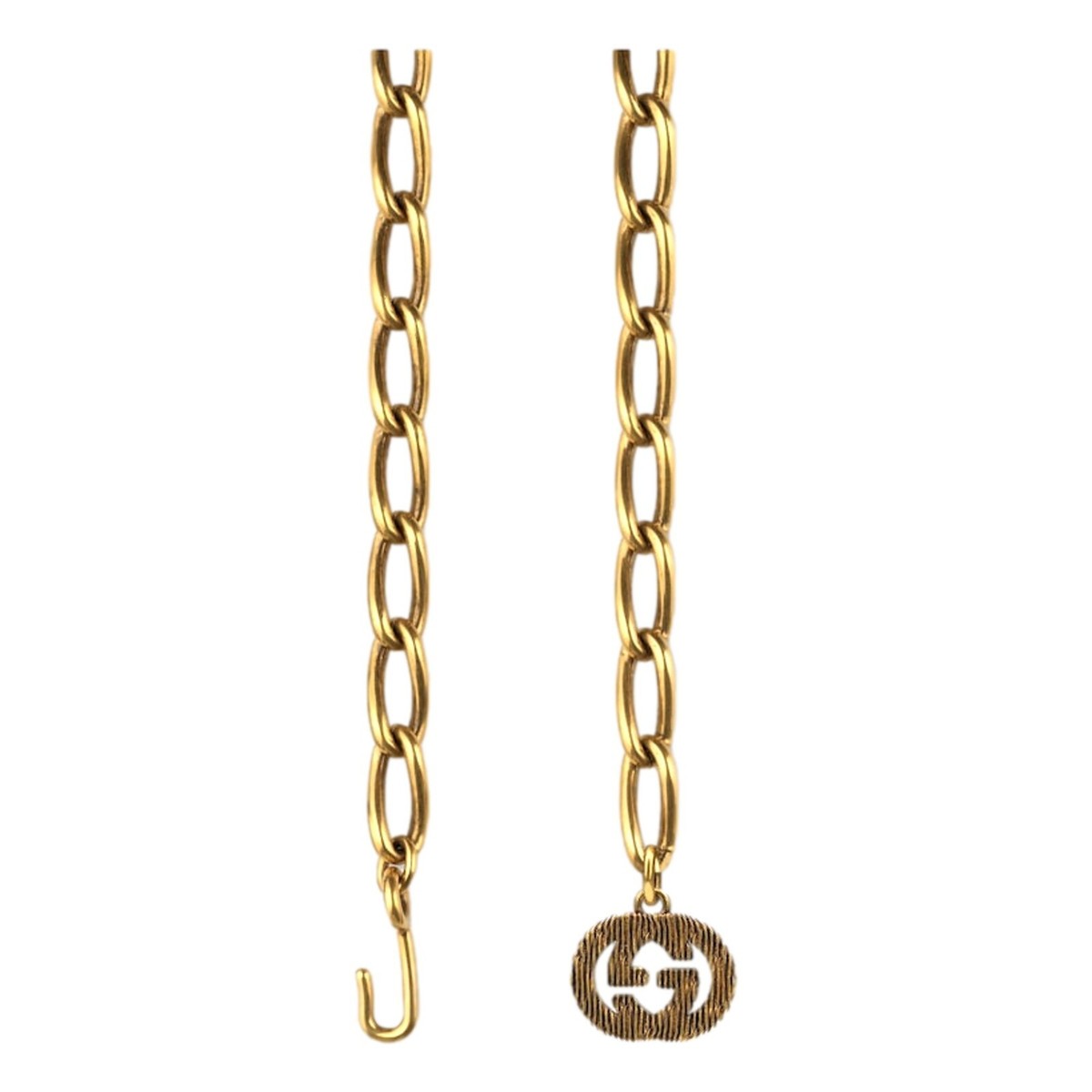 GUCCI ゴールドチェーンベルト Gucci Antique Gold-Toned Metal Chain Waist Belt with