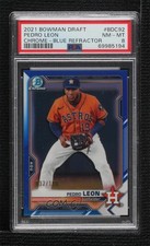 2021 Bowman Draft Chrome Blue Refractor 32/150 Pedro Leon #BDC-92 PSA 8 0hx6