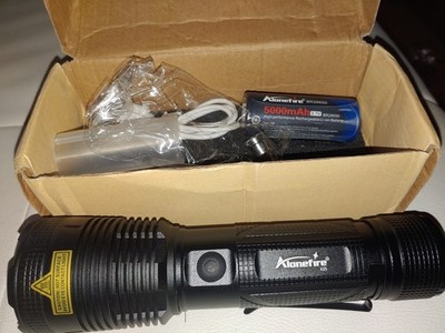 ALONEFIRE 40W High Lumens Zoom LED Flashlight XHP90 26650 5000mah X35