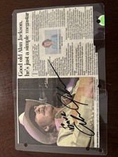 Article de journal dédicacé Alan Jackson. Personnalisé à Dave