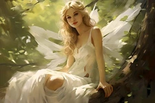 Artwork Fantasy Fairy Butterfly Painting Home Decor Wall Art Printed on Canvas