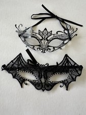 Masquerade Black Adult Masks Set Of 2