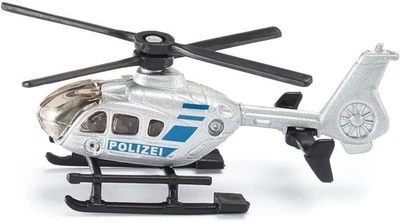 CORGI Siku 0807, Polizei-Hubschrauber, Metall/Kunststoff, Silber, Drehbare Rotoren
