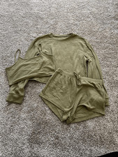 Green 3 Piece Lounge Set Woman  s Size Large -Some Small Snags