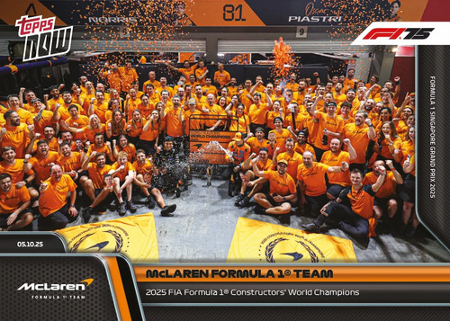 McLaren Formula 1® Team - 2025 Formula 1® Topps NOW® - Card 66 - PR: 2634