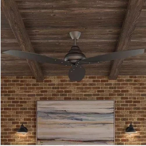 Hampton Bay Florentine IV 56 in. Indoor/Outdoor Natural Iron Ceiling Fan - Image 2 of 2
