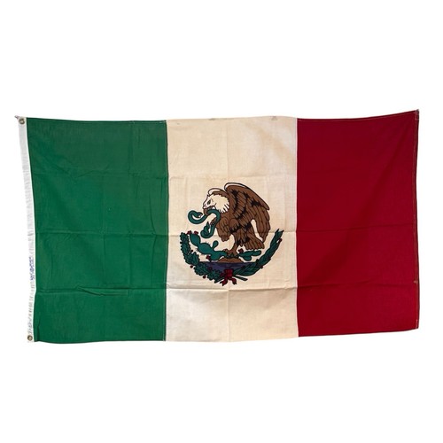 Vintage Flag of Mexico Mexican AJAX 100% Cotton 3 X 5 ft
