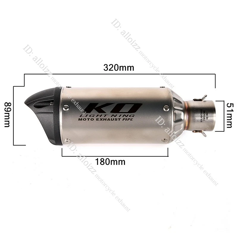 For Yamaha YZF R3 2015-2023 MT-03 16-23 Whole Exhaust Front Pipe Black Muffler - Image 3 of 4