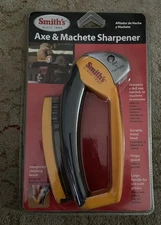 SMITH'S ' AXE & MACHETE SHARPENER ' DURABLE METAL HEAD -- FINGER GUARD