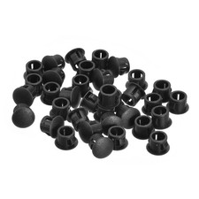 36Set 8mm 5/16" Plastic Hole Plugs Panel Flush Type Knockout Black