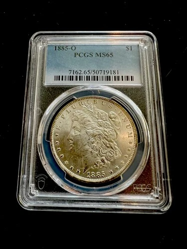 1885 O Morgan Silver Dollar $1 PCGS MS 65