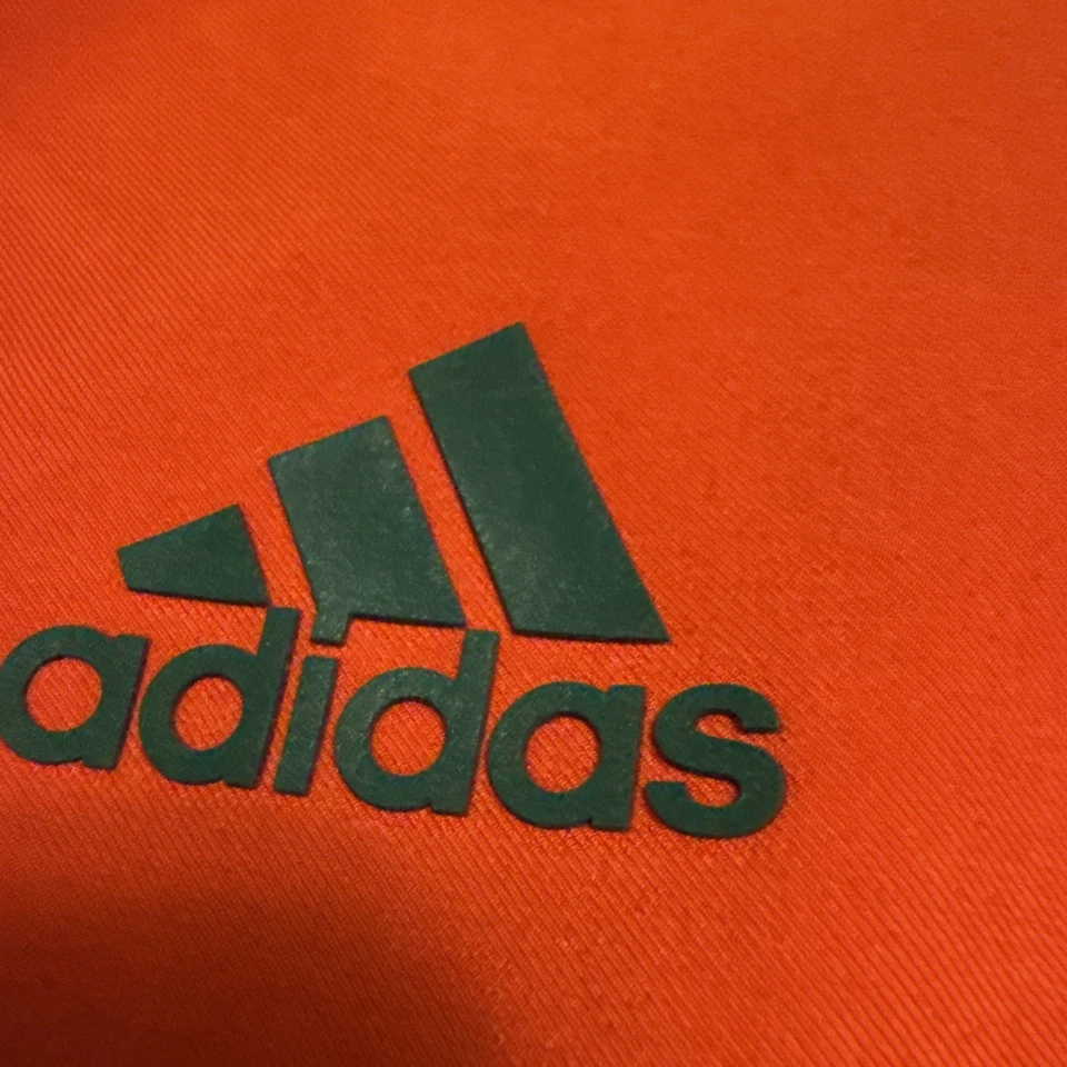 Jaqueta Adidas Miami Hurricanes laranja Climalite Anorak zíper completo tamanho 2XL nova com etiquetas - Imagem 3 de 4