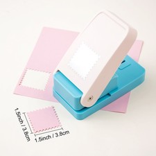 1.5Inch Large Square Postage Stamp Punch Hole Punch for Paper Crafting Scrapbook