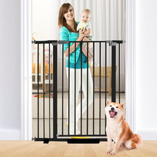 41 Inch Tall Baby Gate Auto Close Dog Gate Adjustable 29.92"-43.71" Wide Pressur