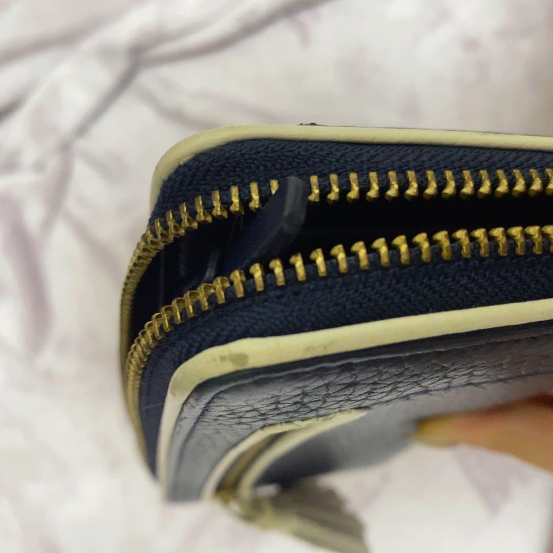 Kate Spade long wallet with fringe design in navy thumbnail 7