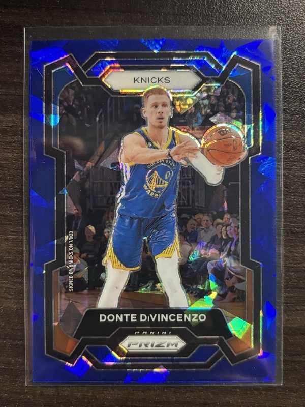 2023-24 Panini Prizm Donte DiVincenzo Blue Ice Prizm /125 #280 Timberwolves