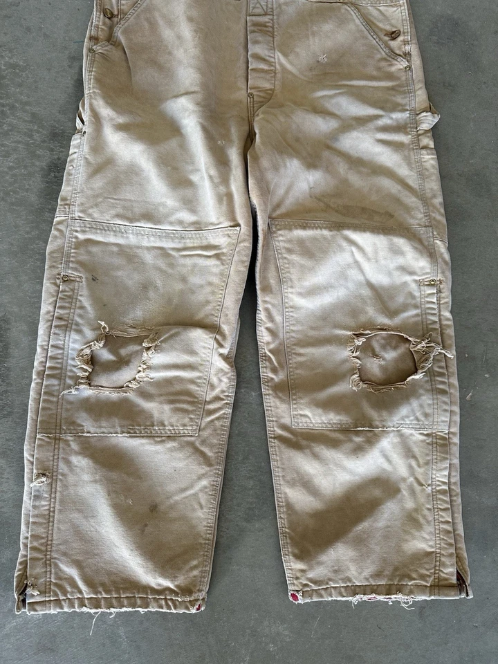 Mono con tirantes de pato acolchado 40x26 de colección Carhartt para hombre doble rodilla tostado EE. UU. Foto 4 de 4