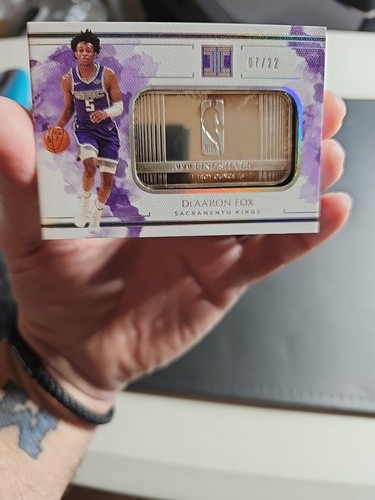2018-19 De’Aaron Fox IMPECCABLE 1 TROY OUNCE SILVER BAR! #’d 07/22 SSP SAC - Picture 6 of 6
