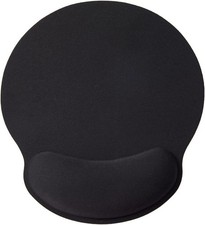 Memory Foam Mouse Pad Mat with Wrist Rest Black 