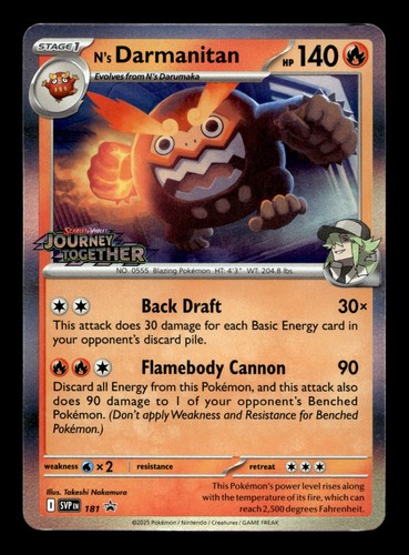 N's Darmanitan Prerelease 181 SV: Scarlet & Violet Promo Cards Pokemon TCG