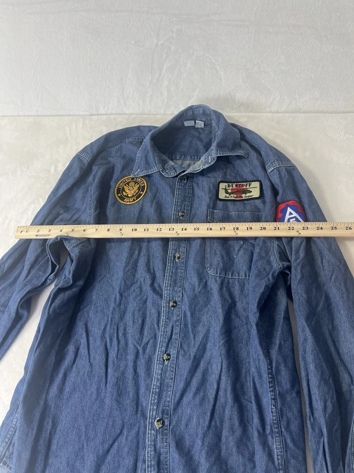 Camisa de manga larga Port Of Company para hombre con botones arriba/abajo ejército de Estados Unidos talla XL Foto 4 de 4