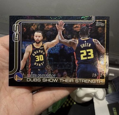 2925-26 Topps Chrome ''DUB NATION'' Curry Crackleboard Black 05/10