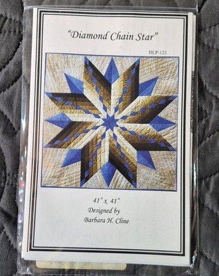 Delightful Piecing Diamond Chain Star Pieced Quilt Pattern DLP-121