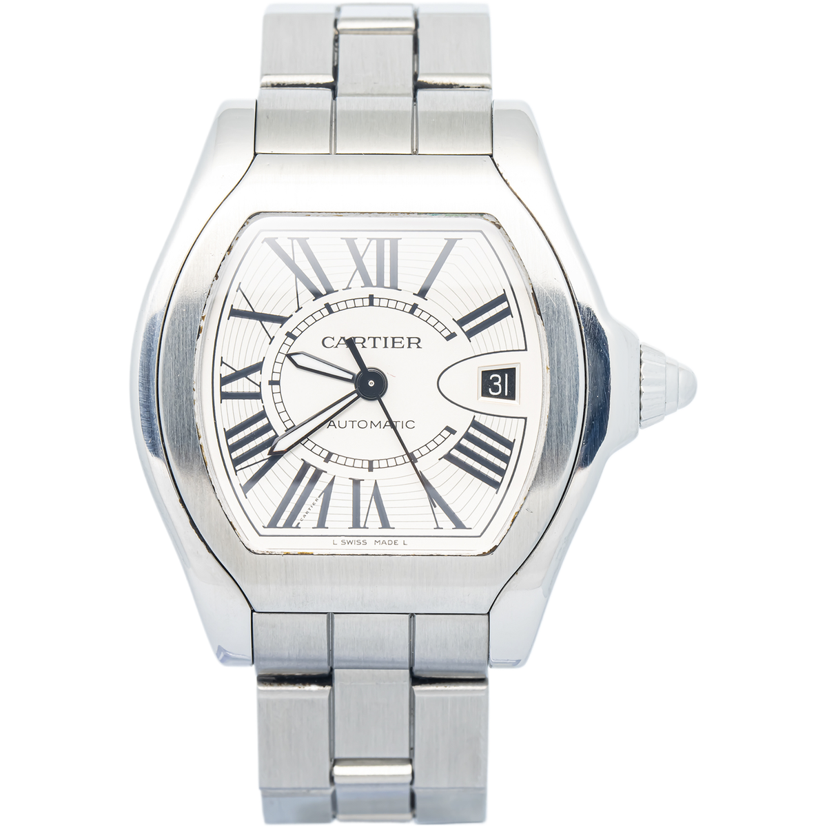 Cartier Roadster 3312 W6206017 Stainless Steel Silver Dial Quartz