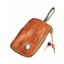 1 Pcs Leather Mini Medieval Pouch Keychain, Coin Organizer, Change Holder, Le...