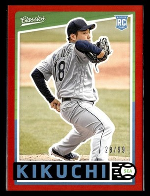 2019 Chronicles Classics Red /99 Rookie #12 Yusei Kikuchi Seattle Mariners