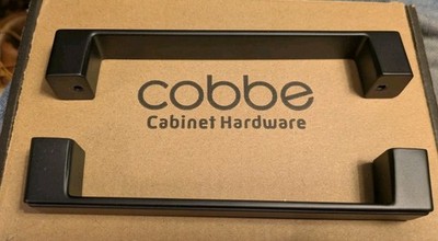 6 Cobbe 5 7/8 Inch Solid Matte Black Square Cabinet Drawer Handle Pulls Bars