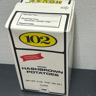 Waffle House 102 Instant Hashbrown Potatoes Carton Vintage Restaurant Box Sealed