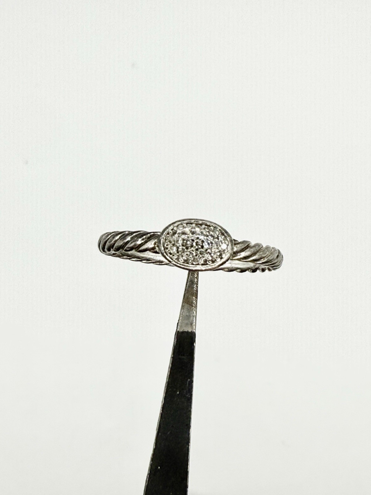 David Yurman OVAL STACK RING Sterling Silver with… - image 2