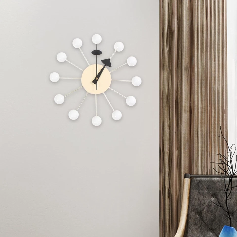 Réplica bola blanca George Nelson 18" Mid Century para decoración de pared dormitorio Foto 3 de 3