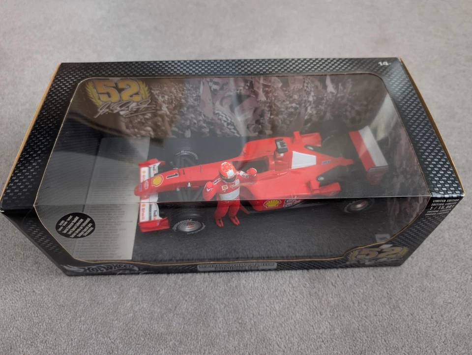 HotWheels Michael Schumacher 52 Ganancias F1 Diecast Modelo 1/18 Edición Limitada 2001 Foto 2 de 4