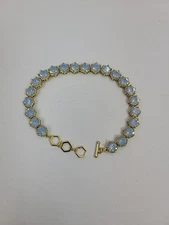 Park Lane Gold Tone Bora Bora Blue Opal Honeycomb Bracelet