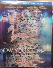 Now You See Me 2 Blu-ray DVD Digital 2-Disc Set w/ Lenticular Slipcover MINT