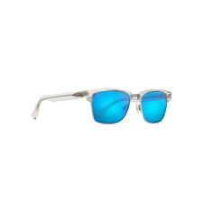 Maui Jim Kawika Blue Hawaii Square Sunglasses - Crystal Frame - Blue Hawaii Lens