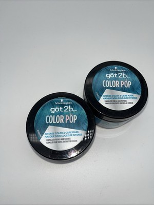 2 pack Got2b Color Pop Semi-Permanent Hair Color Mask Mint - Menthe 5.1 oz