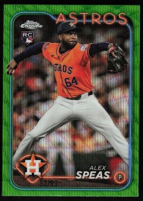 2024 Topps Chrome Update Green Refractor Alex Speas RC /99 Houston Astros