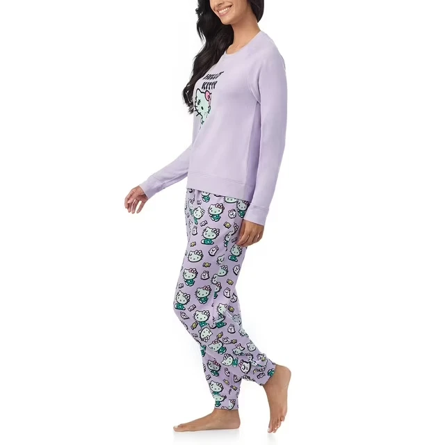 Conjunto de pijama suéter y jogger de Halloween Hello Kitty para mujer talla S Foto 3 de 4