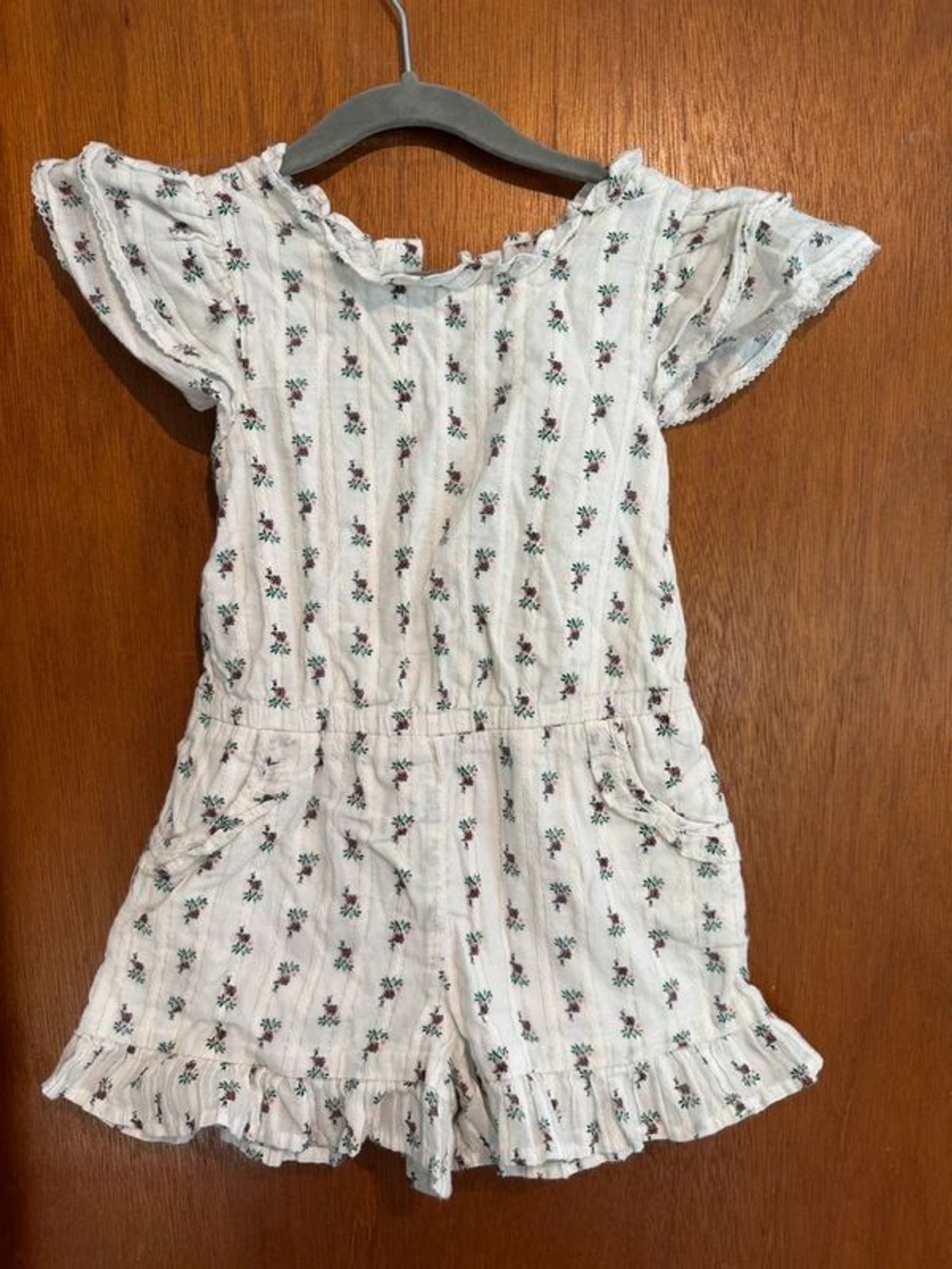 Janie and Jack 5 floral short  romper