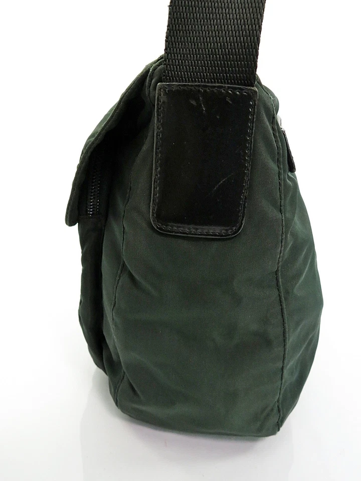Auténtico bolso bandolera de hombro PRADA verde de nailon (pequeño) #62050 Foto 4 de 4