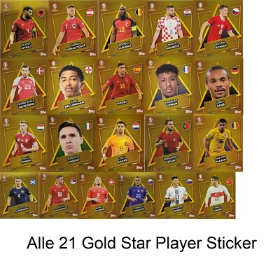 Topps UEFA EURO 2024 Germany - alle 21 Gold SP Sticker komplett