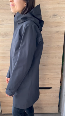 Women's Arc'teryx Andra Gore Tex Coat Windbreaker Black Rain Coat