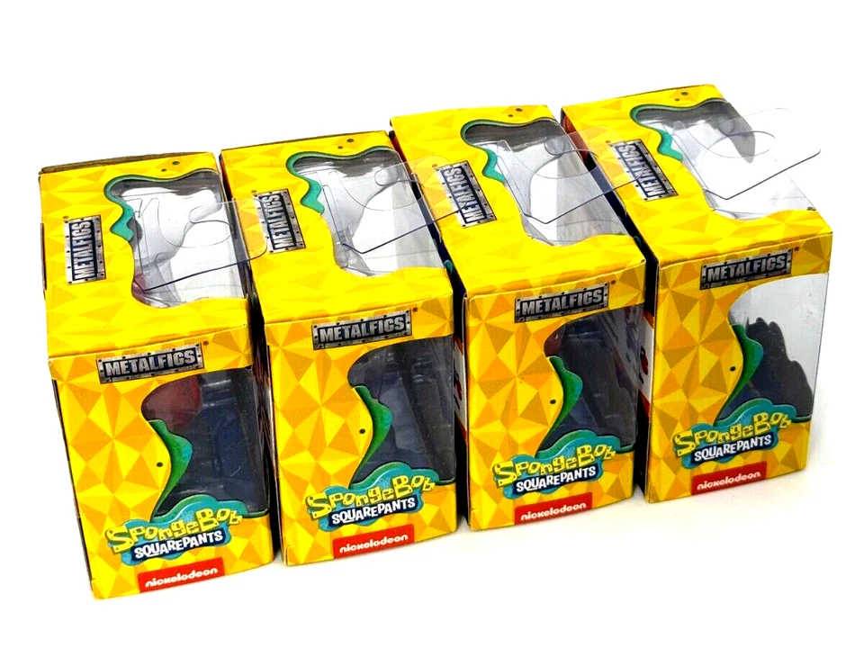 Bob Esponja Calça Quadrada Patrick Krabs Lula Molusco Metalfigs Figura 2,5 polegadas Lote de 4 - Imagem 4 de 4