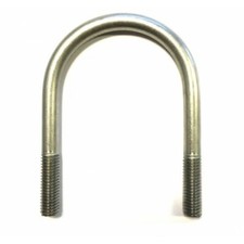 U-Bolt M8 x24 mm Thread, 60 mm Inside Diam, 84 mm Inside Height T304 Stainless