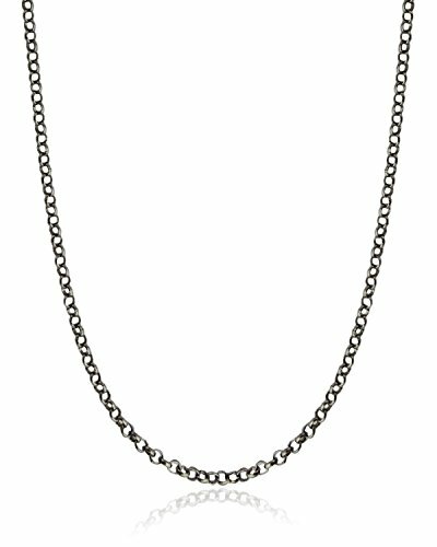 1,2 mm oxidierte Rollenkette Halskette - 925 Sterlingsilber - antike Rolle - Bild 6 von 8